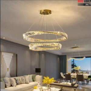 Đèn thả Đà Nẵng HG1035 2 vòng đơn giản