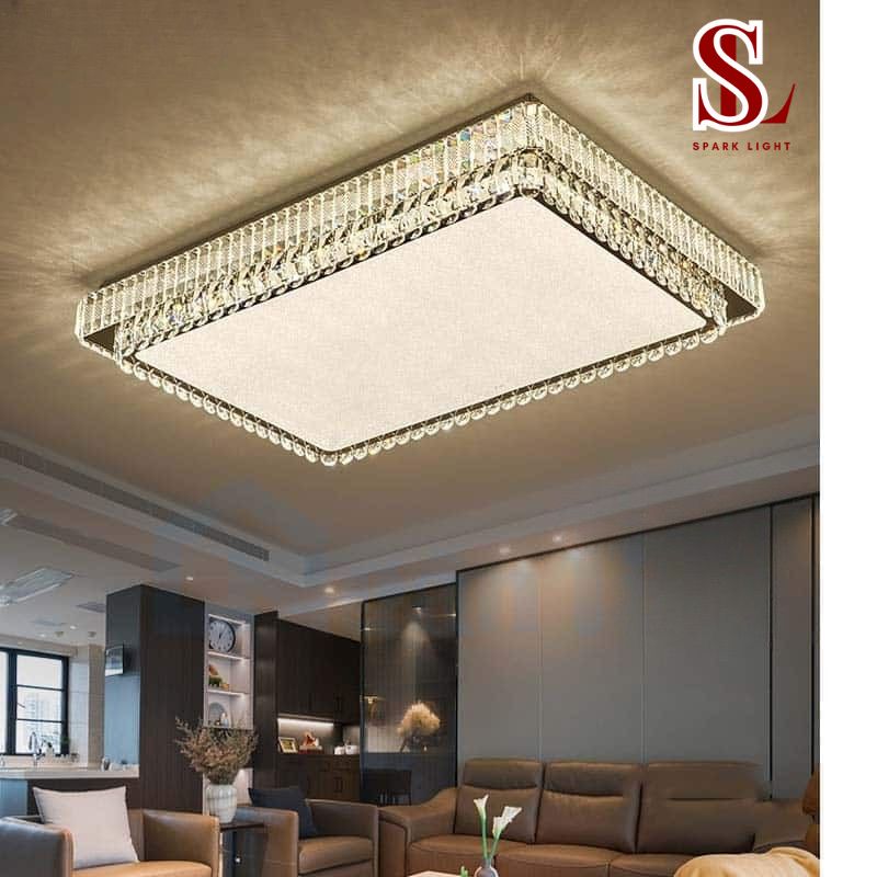 đèn mâm pha lê hình chữ nhật sl1038