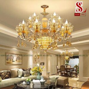 đèn thả chùm cổ điển 15 tay nắm sl1099