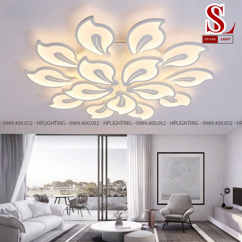 đèn trang trí phòng khách ốp trần cánh hoa sl1057