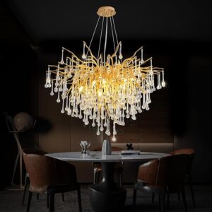 Đèn chùm hình giọt nước pha lê sang trọng st1036