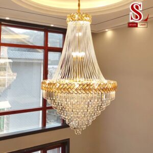 đèn chùm pha lê duplex sang trọng fl1049