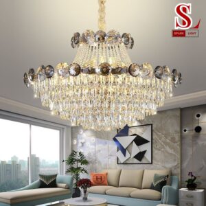 đèn chùm pha lê phòng khách cao cấp sang trọng fl1054