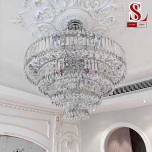 đèn chùm pha lê sang trọng hiện đại cho phòng khách fl1055
