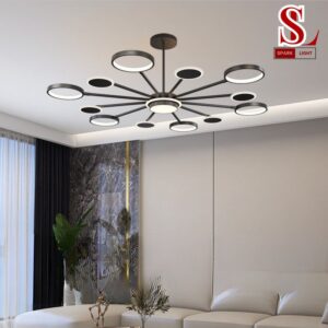 đèn chùm phòng khách mười hai tay fl1061
