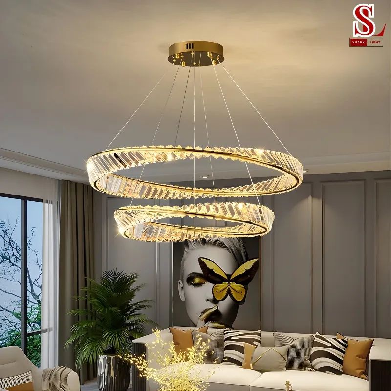 Đèn thả trang trí pha lê phòng khách FL1030