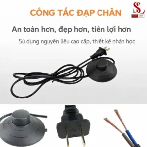 Dây điện công tắc chân phích cắm gia dụng SL9091