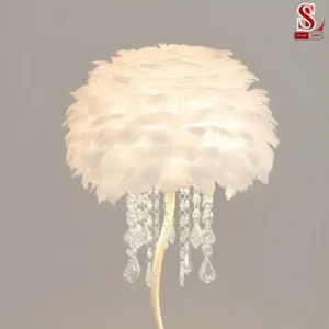 Đèn cây đứng lông vũ phòng khách sofa SL9078 den cay dung long vu phong khach sofa sl9078 4
