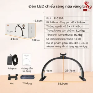 Đèn hình bán nguyệt cho bàn làm móng SL9061