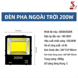 den pha led cao cap 30w 50w 100w 150w 200w sl9104 4