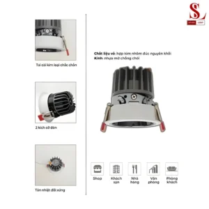 Đèn spotlight âm trần cao cấp SL909