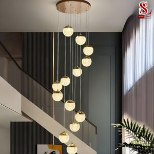 đèn thả thông tầng hình pha lê giọt nước pha lê sl9004