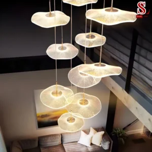 Đèn thả thông tầng hình lá sen SL9010 den tha thong tang hinh la sen sl9010 2