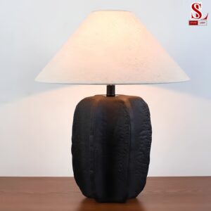 Đèn bàn ngủ gốm nghệ thuật chụp vải zl1092