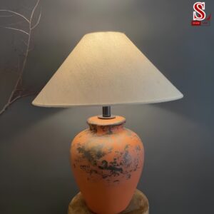 Đèn bàn ngủ gốm nghệ thuật chụp vải zl1098