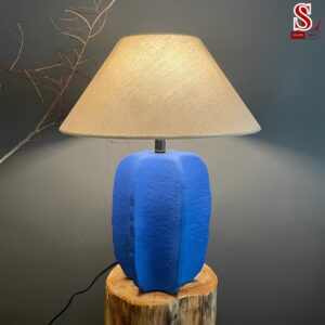 Đèn bàn ngủ gốm nghệ thuật chụp vải zl1104
