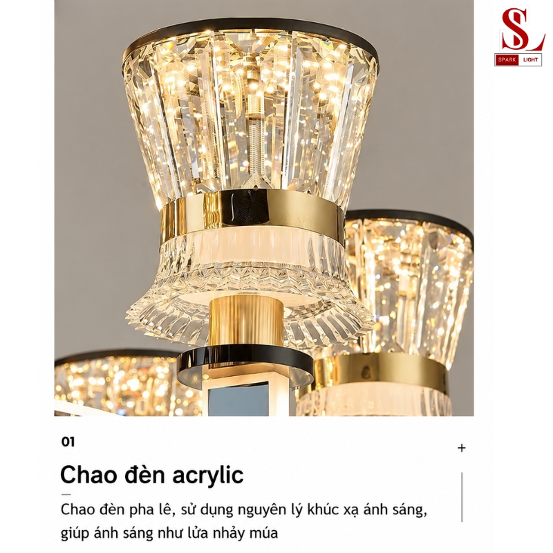 Đèn chùm cổ điển pha lê 15 tay cao cấp zl1124 Đèn chùm cổ điển pha lê 15 tay cao cấp zl1124 - Ảnh 4