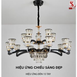Đèn chùm cổ điển pha lê 15 tay cao cấp zl1124 den chum co dien pha le 15tay cao cap zl1124 5