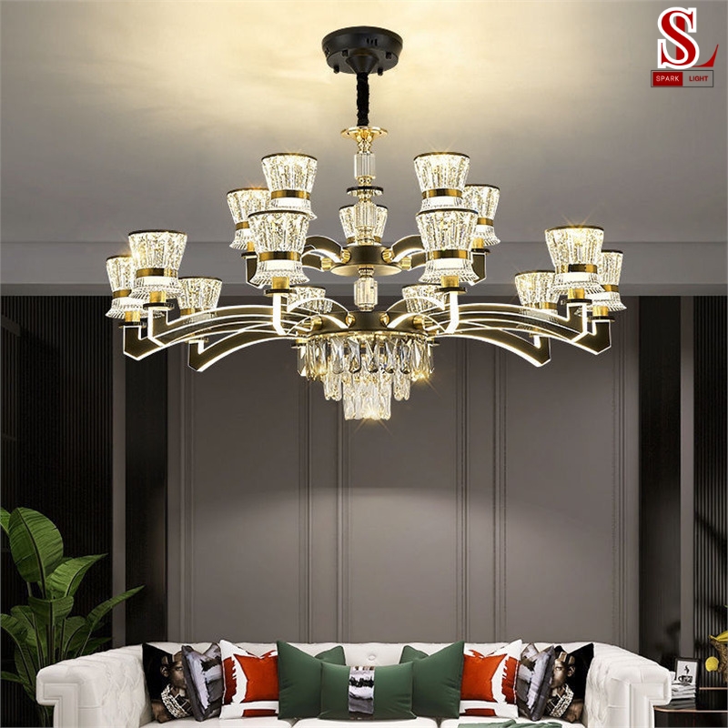 Đèn chùm cổ điển pha lê 15 tay cao cấp zl1124 Đèn chùm cổ điển pha lê 15 tay cao cấp zl1124 - Ảnh 8