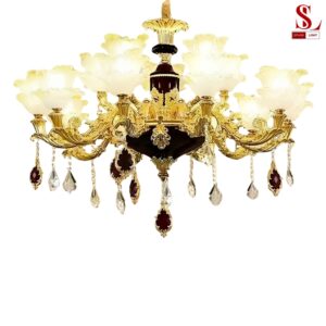Đèn chùm cổ điển pha lê 15 tay hoàng gia châu âu zl1116