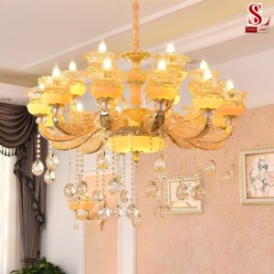 Đèn chùm cổ điển pha lê 9k cao cấp zl1110