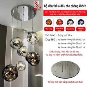 Đèn chùm lava nham thạch trang trí zl1016