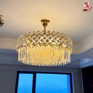 Đèn chùm thả trần pha lê phòng khách cao cấp zl1049