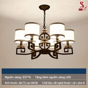 Đèn chùm thả trần phong cách cổ điển zl1038