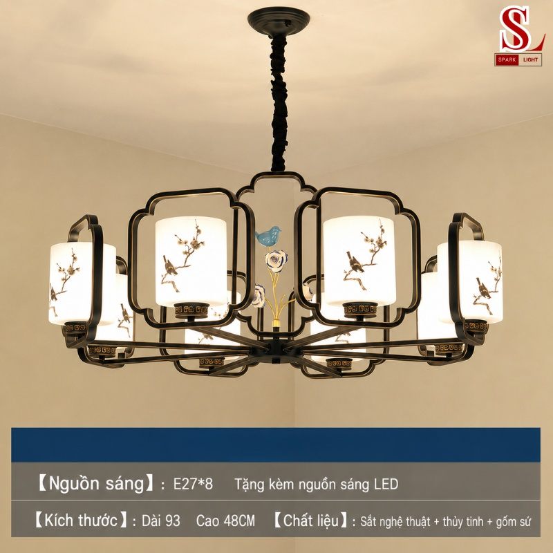 Đèn chùm hthar trần phong cách cổ điển zl1041