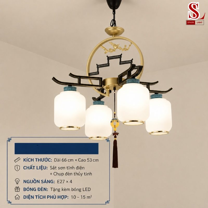 Đèn chùm thả trần phòng khách cỗ điển zl1035
