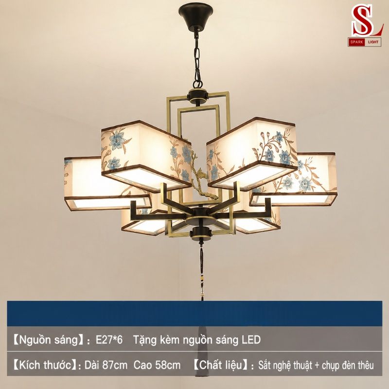Đèn chùm thả trần phòng khách sang trọng zl1033