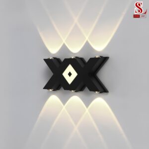 Đèn hắt tường led nghệ thuật chữ x 6tia zl1079