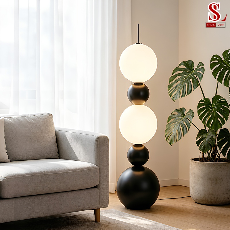 Đèn led cây đứng sofa hình cầu zl1067