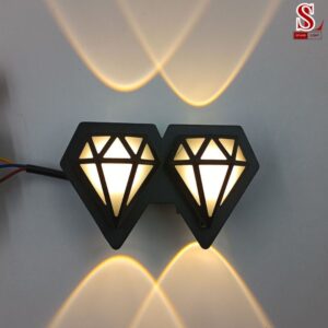 Đèn led hắt tường hình kim cương 2 đầu 1 đầu zl1021