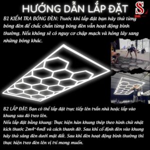 den led to ong luc giac treo tran gara zl1012