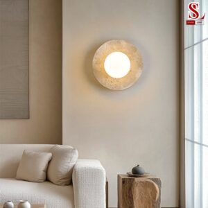 Đèn ốp tường đá travertine sang trọng sl9017