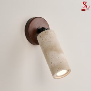 Đèn ốp tường đá travertine xoay chỉnh góc sl9018