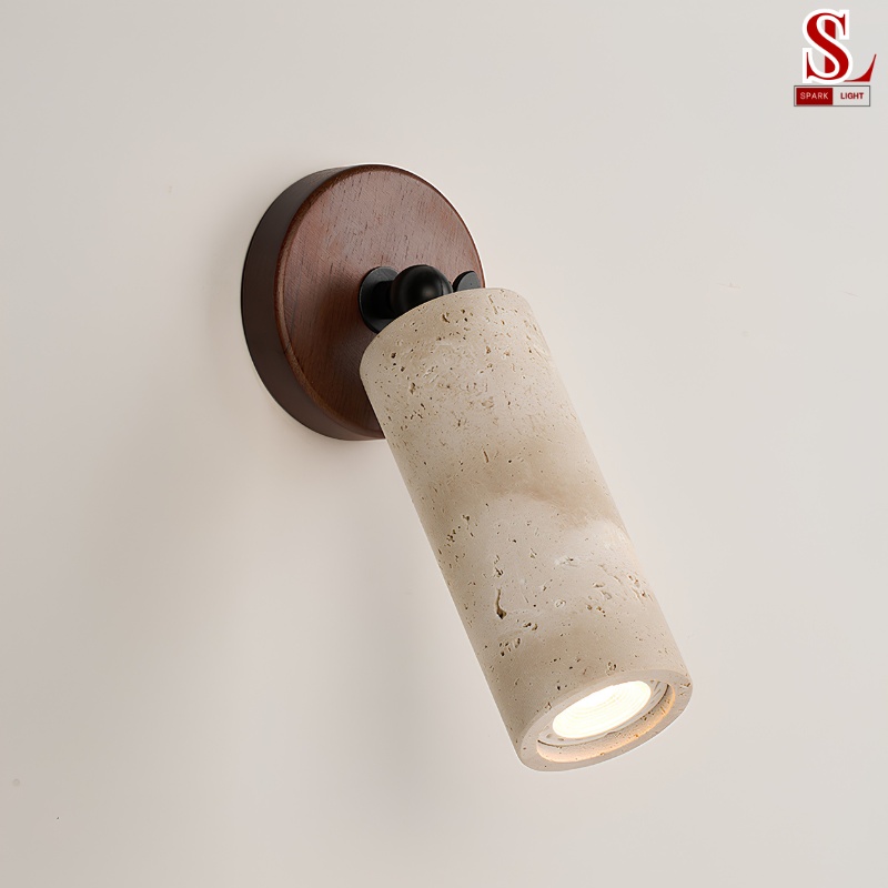 Đèn ốp tường đá travertine xoay chỉnh góc sl9018