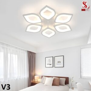 den op tran led hinh 6 canh hoa sen cao cap zl1190