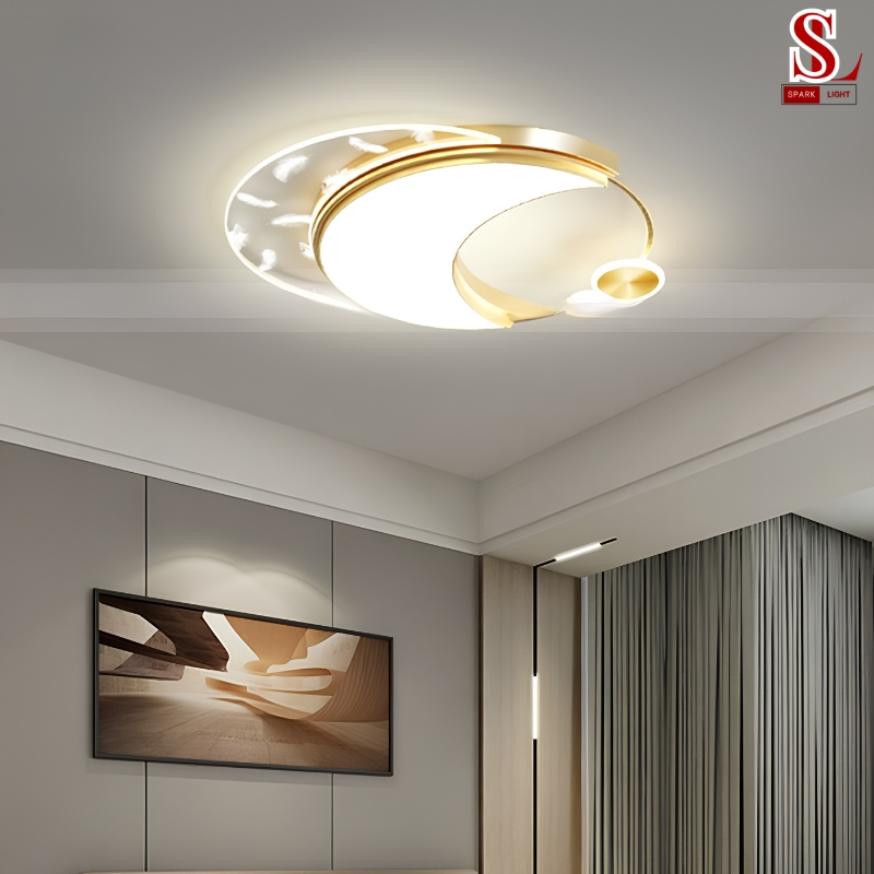Đèn ốp trần led hình mặt trăng ánh sao cao cấp zl1189