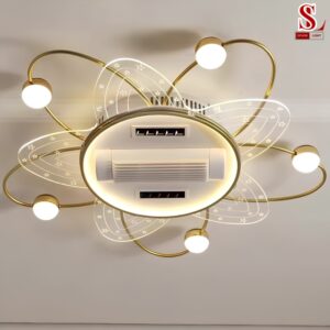 Đèn quạt led ốp trần hình cánh hoa cao cấp zl1158
