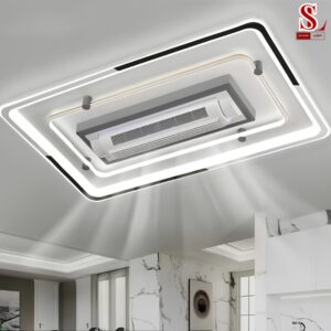 Đèn quạt led ốp trần hình chữ nhật cao cấp zl1157