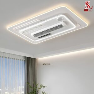 Đèn quạt led ốp trần hình chữ nhật cao cấp zl1164