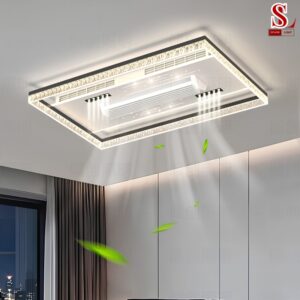 Đèn quạt loa ốp trần led hình chữ nhật cao câp zl1133