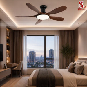 den quat op tran led 5 canh go tu nhien cao cap zl1200