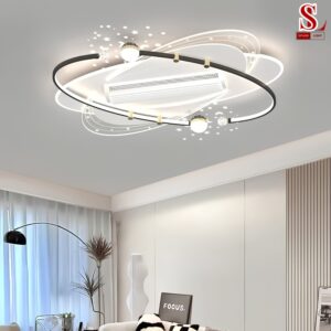 Đèn quạt ốp trần led hình tròn cao cấp zl1132